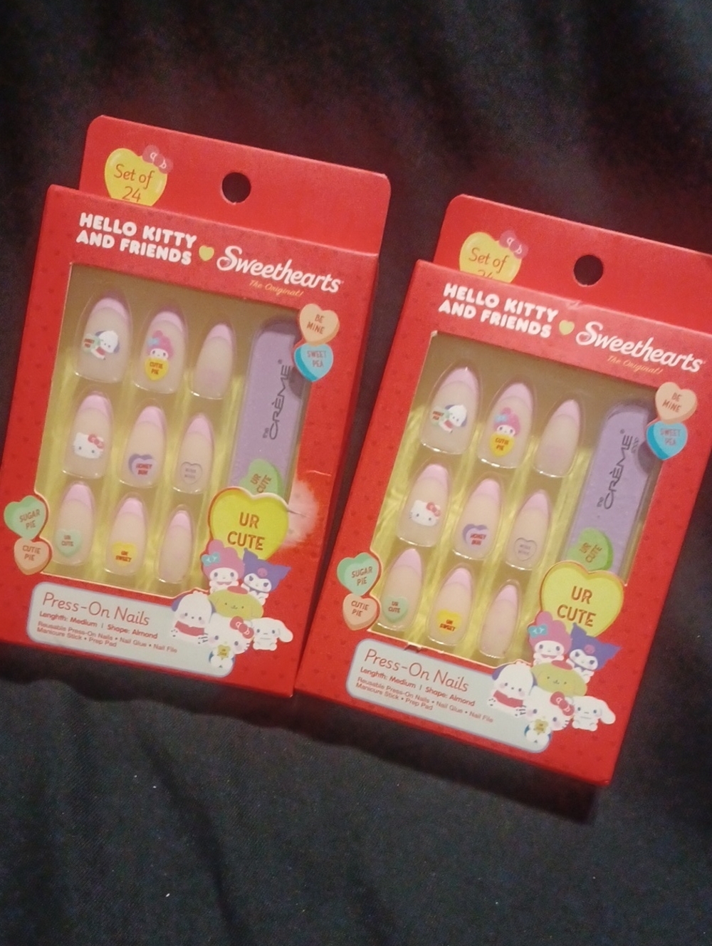 Hello Kitty Pink Kids Press-On Nails - Sweethearts Collection 2 Sets for $20